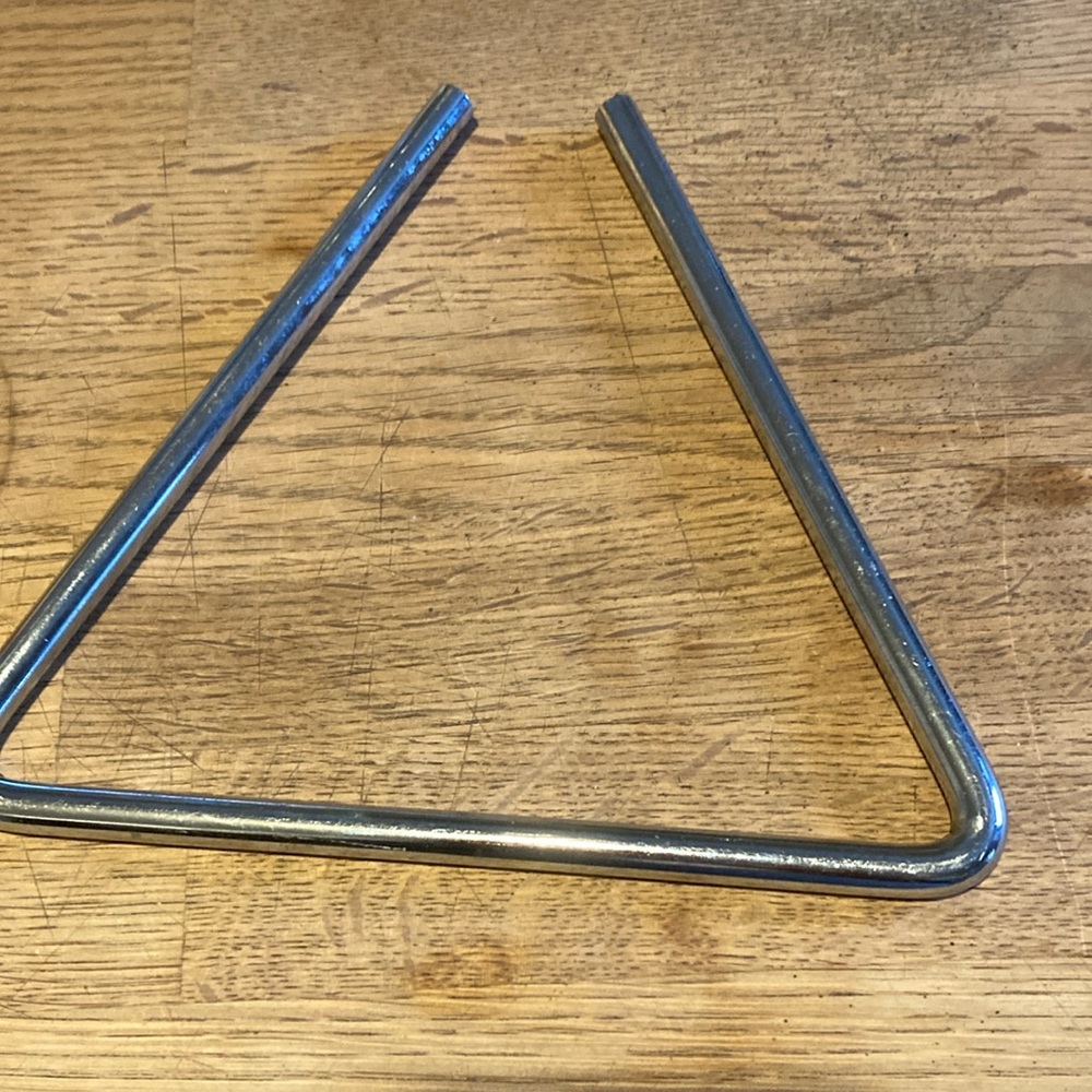 Silver Metal Triangle musical instrument